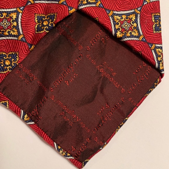 A. Mouley silk tie - made in France - Picture 4 of 4
